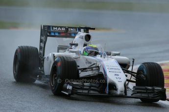 World © Octane Photographic Ltd. Saturday 23rd August 2014, Belgian GP, Spa-Francorchamps. - Formula 1 Qualifying. Williams Martini Racing FW36 – Felipe Massa. Digital Ref: 1084LB1D0002