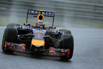 World © Octane Photographic Ltd. Saturday 23rd August 2014, Belgian GP, Spa-Francorchamps. - Formula 1 Qualifying. Infiniti Red Bull Racing RB10 – Daniel Ricciardo. Digital Ref: 1084LB1D0023