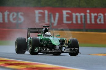 World © Octane Photographic Ltd. Saturday 23rd August 2014, Belgian GP, Spa-Francorchamps. - Formula 1 Qualifying. Caterham F1 Team CT05 – Andre Lotterer. Digital Ref: 1084LB1D0108