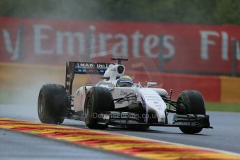 World © Octane Photographic Ltd. Saturday 23rd August 2014, Belgian GP, Spa-Francorchamps. - Formula 1 Qualifying. Williams Martini Racing FW36 – Felipe Massa. Digital Ref: 1084LB1D0125