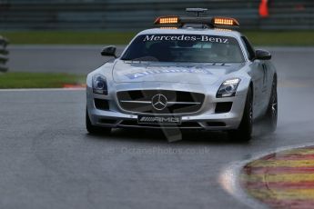 World © Octane Photographic Ltd. Saturday 23rd August 2014, Belgian GP, Spa-Francorchamps. - Formula 1 Qualifying. FIA Safety Car - Mercedes SLS AMG GT. Digital Ref: 1084LB1D9559