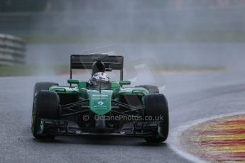 World © Octane Photographic Ltd. Saturday 23rd August 2014, Belgian GP, Spa-Francorchamps. - Formula 1 Qualifying. Caterham F1 Team CT05 – Andre Lotterer. Digital Ref: 1084LB1D9588