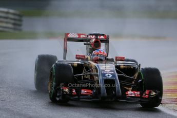 World © Octane Photographic Ltd. Saturday 23rd August 2014, Belgian GP, Spa-Francorchamps. - Formula 1 Qualifying. Lotus F1 Team E22 - Romain Grosjean. Digital Ref: 1084LB1D9614