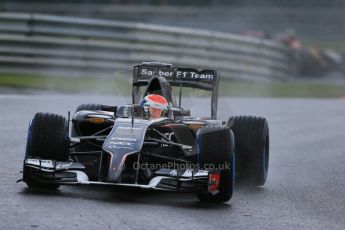 World © Octane Photographic Ltd. Saturday 23rd August 2014, Belgian GP, Spa-Francorchamps. - Formula 1 Qualifying. Sauber C33 – Adrian Sutil. Digital Ref: 1084LB1D9630