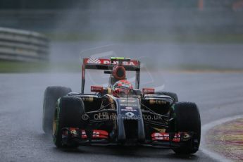 World © Octane Photographic Ltd. Saturday 23rd August 2014, Belgian GP, Spa-Francorchamps. - Formula 1 Qualifying. Lotus F1 Team E22 – Pastor Maldonado. Digital Ref: 1084LB1D9638