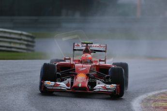 World © Octane Photographic Ltd. Saturday 23rd August 2014, Belgian GP, Spa-Francorchamps. - Formula 1 Qualifying. Scuderia Ferrari F14T – Kimi Raikkonen. Digital Ref: 1084LB1D9675