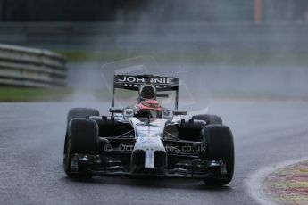 World © Octane Photographic Ltd. Saturday 23rd August 2014, Belgian GP, Spa-Francorchamps. - Formula 1 Qualifying. McLaren Mercedes MP4/29 - Jenson Button. Digital Ref: 1084LB1D9694