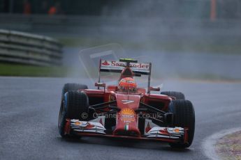 World © Octane Photographic Ltd. Saturday 23rd August 2014, Belgian GP, Spa-Francorchamps. - Formula 1 Qualifying. Scuderia Ferrari F14T – Kimi Raikkonen. Digital Ref: 1084LB1D9820