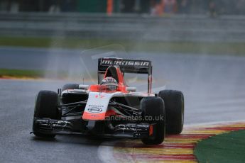 World © Octane Photographic Ltd. Saturday 23rd August 2014, Belgian GP, Spa-Francorchamps. - Formula 1 Qualifying. Marussia F1 Team MR03 - Jules Bianchi. Digital Ref: 1084LB1D9866