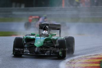 World © Octane Photographic Ltd. Saturday 23rd August 2014, Belgian GP, Spa-Francorchamps. - Formula 1 Qualifying. Caterham F1 Team CT05 – Andre Lotterer. Digital Ref: 1084LB1D9880