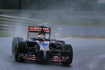 World © Octane Photographic Ltd. Saturday 23rd August 2014, Belgian GP, Spa-Francorchamps. - Formula 1 Qualifying. Scuderia Toro Rosso STR9 - Jean-Eric Vergne. Digital Ref: 1084LB1D9897