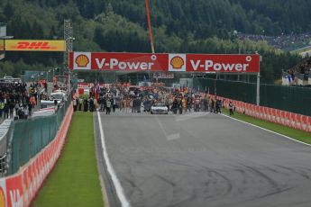 World © Octane Photographic Ltd. Sunday 24th August 2014, Belgian GP, Spa-Francorchamps. - Formula 1 Race. Grid. Digital Ref: 1090LB1D1623