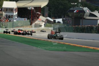 World © Octane Photographic Ltd. Sunday 24th August 2014, Belgian GP, Spa-Francorchamps. - Formula 1 Race. Grid on the green flag lap. Digital Ref: 1090LB1D1659