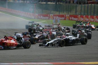 World © Octane Photographic Ltd. Sunday 24th August 2014, Belgian GP, Spa-Francorchamps. - Formula 1 Race. McLaren Mercedes MP4/29 - Jenson Button. Digital Ref: 1090LB1D1701