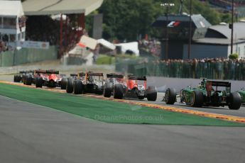 World © Octane Photographic Ltd. Sunday 24th August 2014, Belgian GP, Spa-Francorchamps. - Formula 1 Race. Caterham F1 Team CT05 – Marcus Ericsson. Digital Ref: 1090LB1D1719