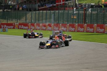 World © Octane Photographic Ltd. Sunday 24th August 2014, Belgian GP, Spa-Francorchamps. Formula 1 Race. Infiniti Red Bull Racing RB10 - Sebastian Vettel. Digital Ref: 1090LB1D1805