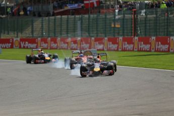 World © Octane Photographic Ltd. Sunday 24th August 2014, Belgian GP, Spa-Francorchamps. Formula 1 Race. Infiniti Red Bull Racing RB10 - Sebastian Vettel. Digital Ref: 1090LB1D1838