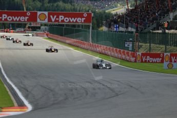 World © Octane Photographic Ltd. Sunday 24th August 2014, Belgian GP, Spa-Francorchamps. - Formula 1 Race. Mercedes AMG Petronas F1 W05 Hybrid – Lewis Hamilton. Digital Ref: 1090LB1D1881