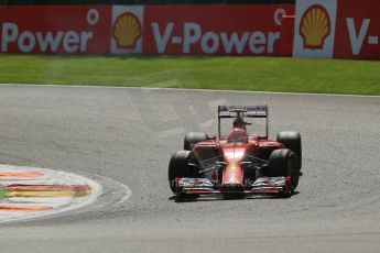 World © Octane Photographic Ltd. Sunday 24th August 2014, Belgian GP, Spa-Francorchamps. - Formula 1 Race. Scuderia Ferrari F14T – Kimi Raikkonen. Digital Ref: 1090LB1D1937