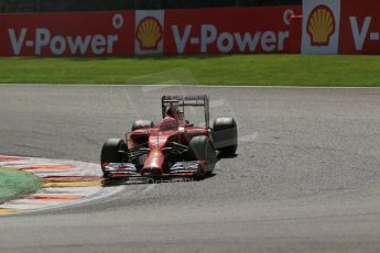 World © Octane Photographic Ltd. Sunday 24th August 2014, Belgian GP, Spa-Francorchamps. - Formula 1 Race. Scuderia Ferrari F14T – Kimi Raikkonen. Digital Ref: 1090LB1D1986