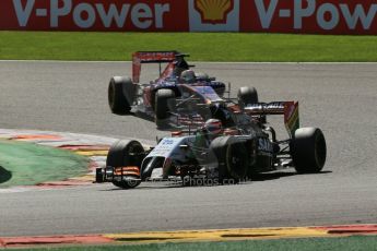 World © Octane Photographic Ltd. Sunday 24th August 2014, Belgian GP, Spa-Francorchamps. - Formula 1 Race. Sahara Force India VJM07 – Nico Hulkenburg. Digital Ref : 1090LB1D2085