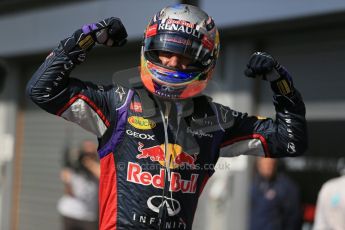 World © Octane Photographic Ltd. Sunday 24th August 2014, Belgian GP, Spa-Francorchamps. - Formula 1 Parc Ferme. Infiniti Red Bull Racing RB10 – Daniel Ricciardo. Digital Ref: 1091LB1D2213