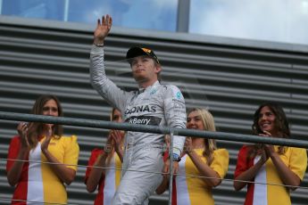 World © Octane Photographic Ltd. Sunday 24th August 2014, Belgian GP, Spa-Francorchamps. - Formula 1 Race Podium. Mercedes AMG Petronas F1 W05 Hybrid - Nico Rosberg. Digital Ref: 1091LB1D2268