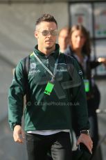 World © Octane Photographic Ltd. Sunday 24th August 2014, Belgian GP, Spa-Francorchamps. - Formula 1 Paddock. Caterham F1 Team – Andre Lotterer. Digital Ref: 1088LB1D1404