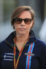 World © Octane Photographic Ltd. Sunday 24th August 2014, Belgian GP, Spa-Francorchamps. - Formula 1 Paddock. Williams Martini Racing Deputy team Principle – Claire Williams. Digital Ref: 1088LB1D1542