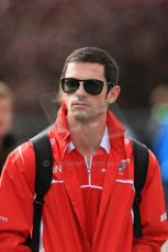 World © Octane Photographic Ltd. Sunday 24th August 2014, Belgian GP, Spa-Francorchamps. - Formula 1 Paddock. Marussia F1 Team Reserve Driver – Alexander Rossi. Digital Ref: 1088LB1D1583