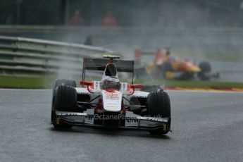 World © Octane Photographic Ltd. Friday Saturday 23rd August 2014. GP2 Race 1 – Belgian GP, Spa-Francorchamps. Stoffel Vandoorne - ART Grand Prix and Raffaele Marciello - Racing Engineering. Digital Ref : 1086LB1D0362