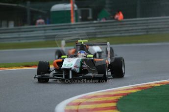 World © Octane Photographic Ltd. Saturday 23rd August 2014. GP3 Race 1 Session, Belgian GP, Spa-Francorchamps. Nelson Mason and Sebastian Balthasar - Hilmer Motorsport. Digital Ref : 1081LB1D1019