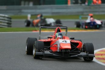 World © Octane Photographic Ltd. Saturday 23rd August 2014. GP3 Race 1 Session, Belgian GP, Spa-Francorchamps. Robert Visoiu - Arden International followed by Kevin Ceccon - Jenzer Motorsport and Sebastian Balthasar - Hilmer Motorsport. Digital Ref : 1081LB1D1107