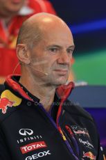 World © Octane Photographic Ltd. Friday 22nd August 2014. Belgian GP, Spa-Francorchamps Formula 1 FIA Press Conference. Infiniti Red Bull Racing Chief Technical Officer - Adrian Newey. Digital Ref: 1082LB1D8127