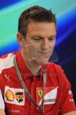 World © Octane Photographic Ltd. Friday 22nd August 2014. Belgian GP, Spa-Francorchamps Formula 1 FIA Press Conference. Scuderia Ferrari Engineer- James Allison. Digital Ref: 1082LB1D8132