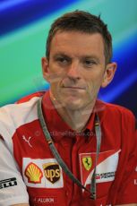World © Octane Photographic Ltd. Friday 22nd August 2014. Belgian GP, Spa-Francorchamps Formula 1 FIA Press Conference. Scuderia Ferrari Engineer- James Allison. Digital Ref: 1082LB1D8141