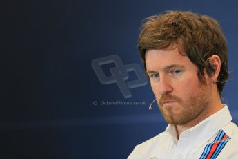 World © Octane Photographic Ltd. Friday 18th 2014. Belgian GP, Spa-Francorchamps Formula 1 FIA Press Conference. Williams Martini Racing Head of Vehicle Performance - Rob Smedley. Digital Ref: 1082LB1D8186