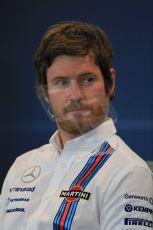 World © Octane Photographic Ltd. Friday 18th 2014. Belgian GP, Spa-Francorchamps Formula 1 FIA Press Conference. Williams Martini Racing Head of Vehicle Performance - Rob Smedley. Digital Ref: 1082LB1D8206