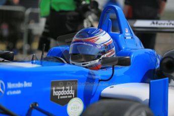 World © Octane Photographic Ltd. Cooper Tyres British Formula 3 (F3). Rockingham - Qualifying, Sunday 4th May 2014. Dallara F308 Mercedes HWA – Camren Kaminsky - Double R Racing. Digital Ref : 0920lb1d1499
