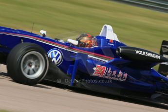 World © Octane Photographic Ltd. Cooper Tyres British Formula 3 (F3). Rockingham - Qualifying, Sunday 4th May 2014. Dallara F310 Volkswagen - Peter Li Zhi Cong - Carlin. Digital Ref : 0920lb1d1817