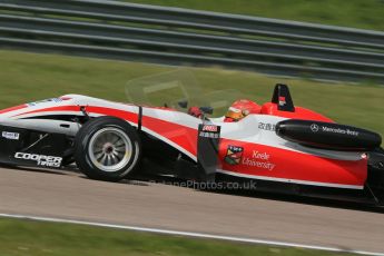World © Octane Photographic Ltd. Cooper Tyres British Formula 3 (F3). Rockingham - Qualifying, Sunday 4th May 2014. Dallara F312 Mercedes HWA - Hong Wei "Martin" Cao - Fortec Motorsports. Digital Ref : 0920lb1d1889