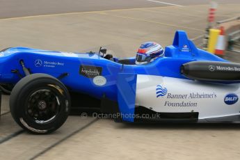 World © Octane Photographic Ltd. Cooper Tyres British Formula 3 (F3). Rockingham - Race, Sunday 4th May 2014. Dallara F308 Mercedes HWA – Camren Kaminsky – Double R Racing. Digital Ref : 0921lb1d1980