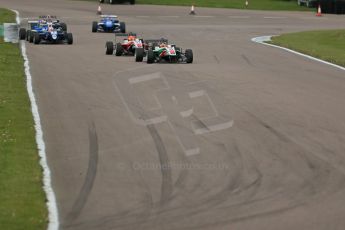 World © Octane Photographic Ltd. Cooper Tyres British Formula 3 (F3). Rockingham - Race, Sunday 4th May 2014. Dallara F312 Mercedes HWA – Sam MacLeod – Fortec Motorsports. Digital Ref : 0921lb1d2065