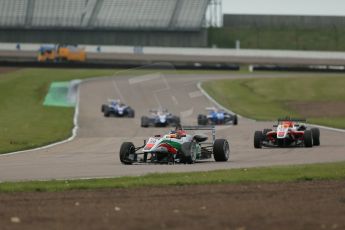 World © Octane Photographic Ltd. Cooper Tyres British Formula 3 (F3). Rockingham - Race, Sunday 4th May 2014. Dallara F312 Mercedes HWA – Sam MacLeod – Fortec Motorsports. Digital Ref : 0921lb1d2094