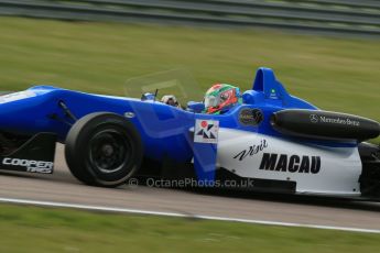 World © Octane Photographic Ltd. Cooper Tyres British Formula 3 (F3). Rockingham - Race, Sunday 4th May 2014.  Dallara F312 Mercedes HWA – Andy Chang – Double R Racing. Digital Ref : 0921lb1d2242