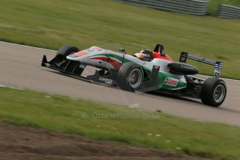 World © Octane Photographic Ltd. Cooper Tyres British Formula 3 (F3). Rockingham - Race, Sunday 4th May 2014. Dallara F312 Mercedes HWA – Sam MacLeod – Fortec Motorsports. Digital Ref : 0921lb1d2267