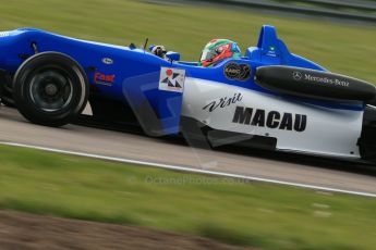 World © Octane Photographic Ltd. Cooper Tyres British Formula 3 (F3). Rockingham - Race, Sunday 4th May 2014.  Dallara F312 Mercedes HWA – Andy Chang – Double R Racing. Digital Ref : 0921lb1d2283