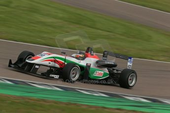 World © Octane Photographic Ltd. Cooper Tyres British Formula 3 (F3). Rockingham - Race, Sunday 4th May 2014. Dallara F312 Mercedes HWA – Sam MacLeod – Fortec Motorsports. Digital Ref : 0921lb1d2309