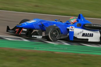 World © Octane Photographic Ltd. Cooper Tyres British Formula 3 (F3). Rockingham - Race, Sunday 4th May 2014.  Dallara F312 Mercedes HWA – Andy Chang – Double R Racing. Digital Ref : 0921lb1d2326