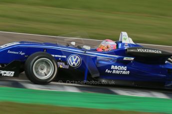 World © Octane Photographic Ltd. Cooper Tyres British Formula 3 (F3). Rockingham - Race, Sunday 4th May 2014. Dallara F310 Volkswagen – Alice Powell – Carlin. Digital Ref : 0921lb1d2333